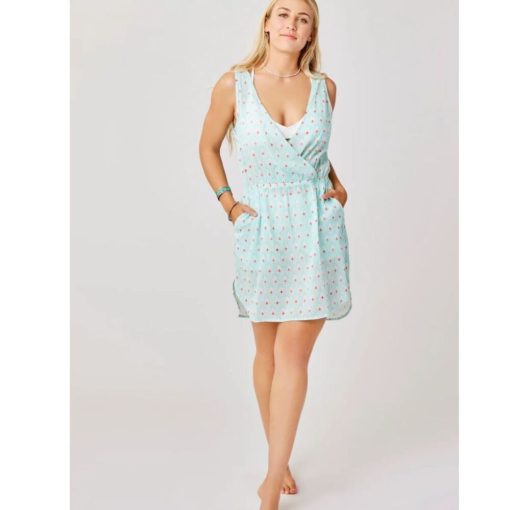 Carve Designs Coastal Cover Up Size Large Cinema Sheer Sleeveless Pockets NEW